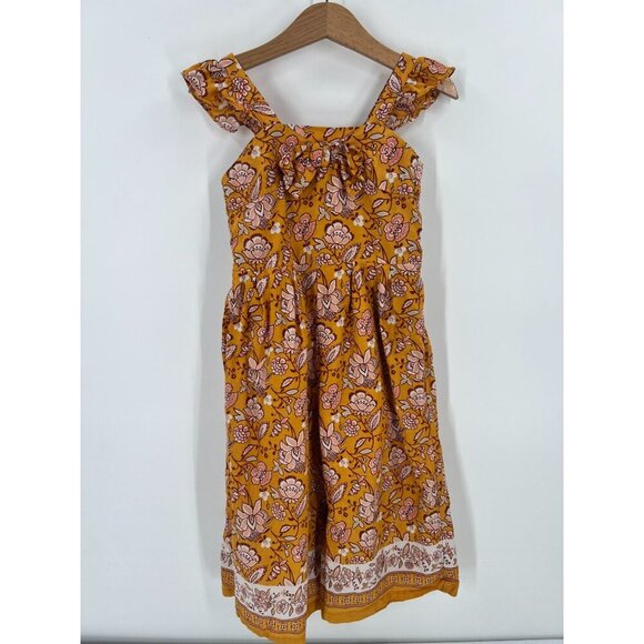 Janie And Jack Toddler Girls Size 3 Floral Yellow Cotton Jumpsuit - Picture 1 of 10